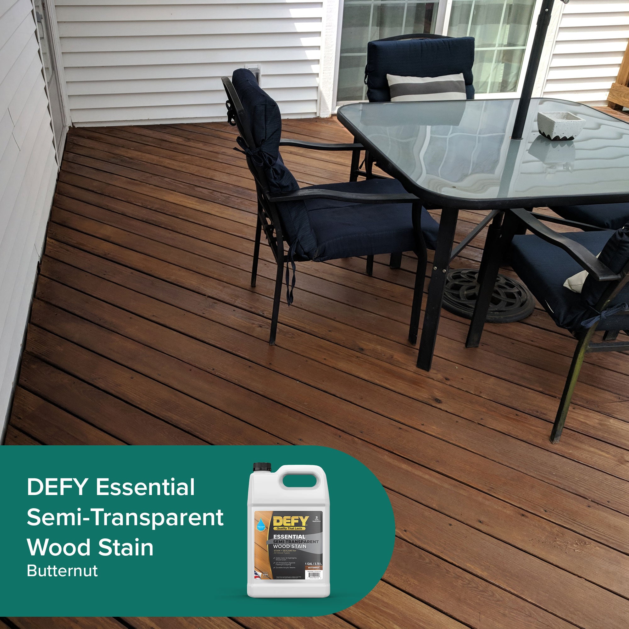 DEFY Essential Semi-Transparent Wood Stain