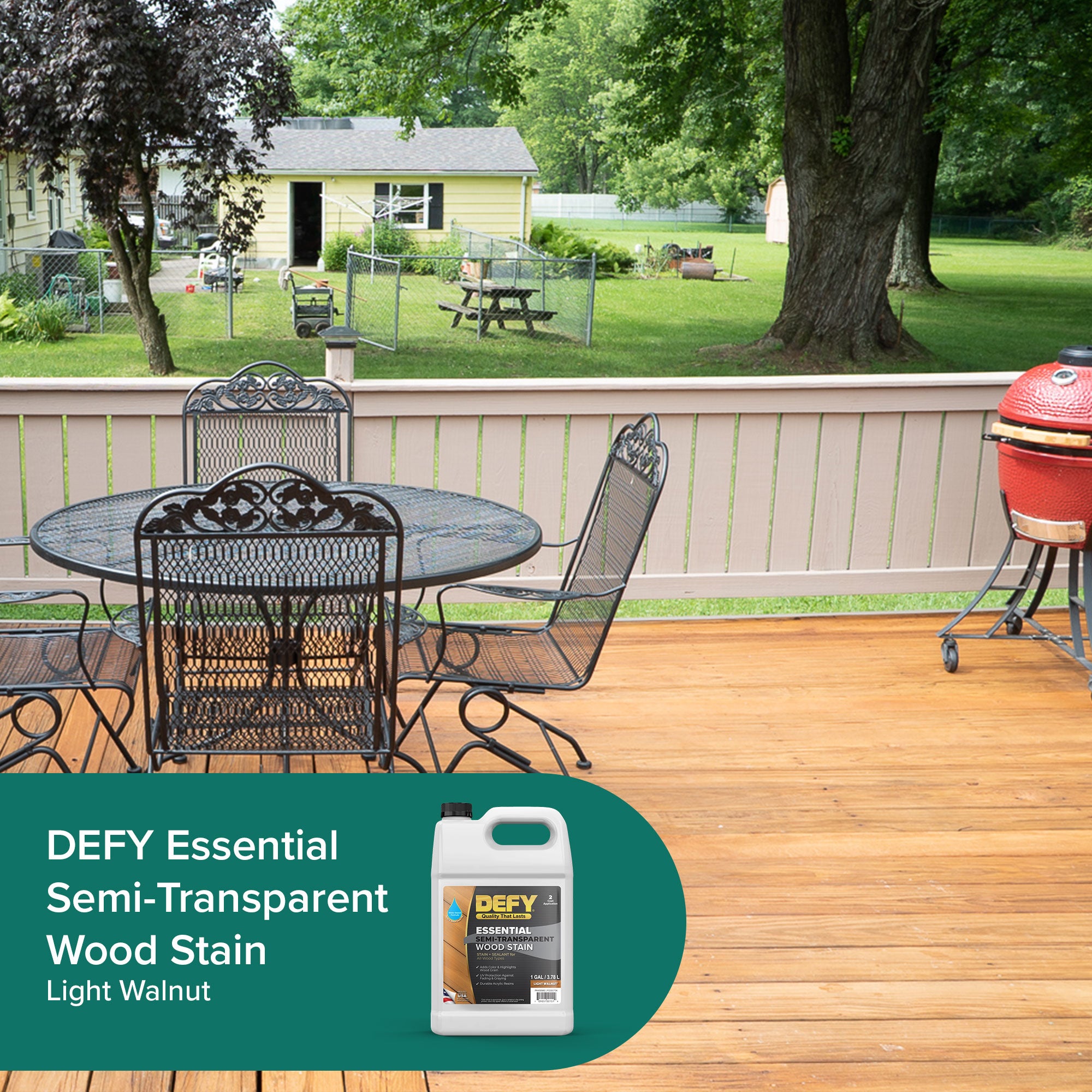 DEFY Essential Semi-Transparent Wood Stain