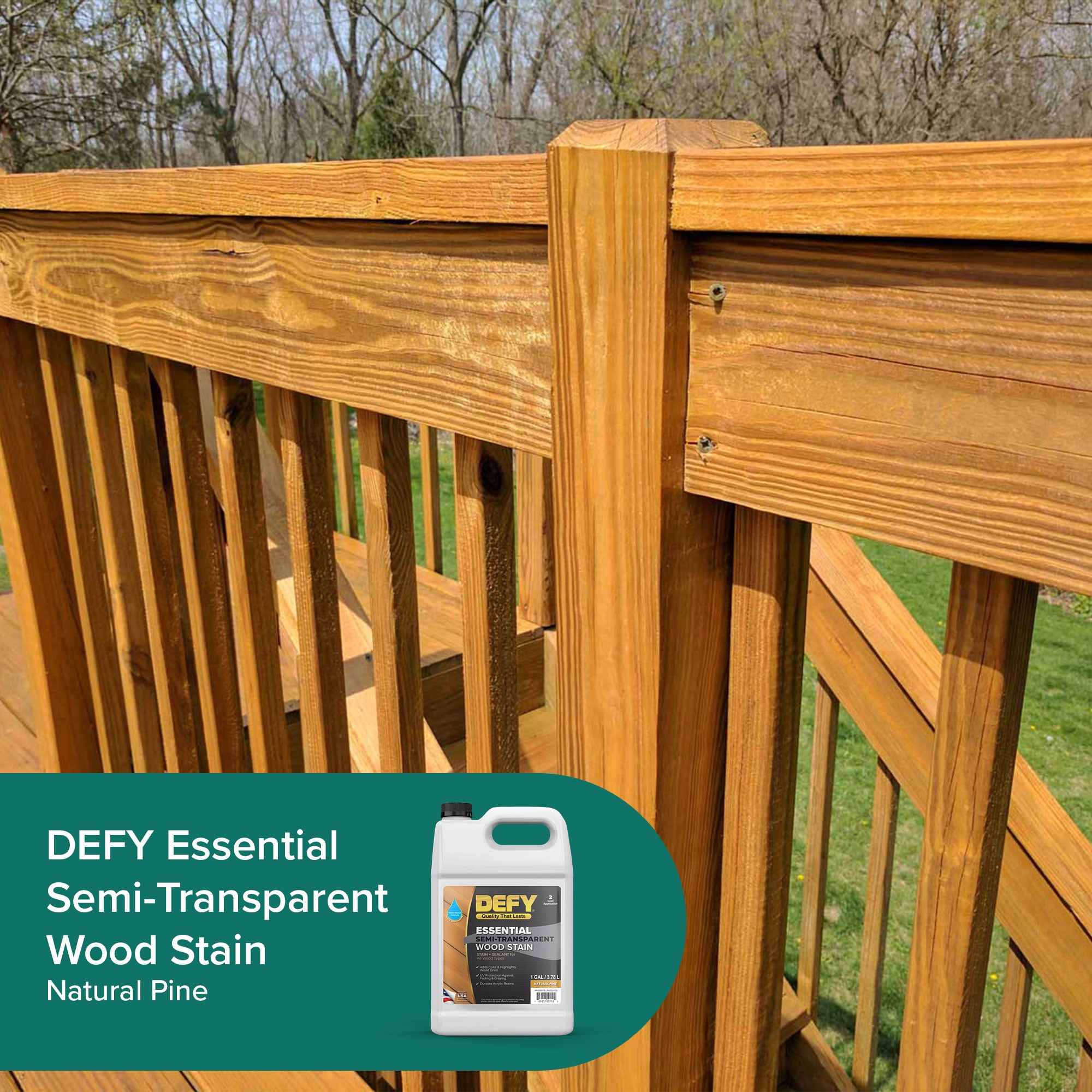 DEFY Essential Semi-Transparent Wood Stain