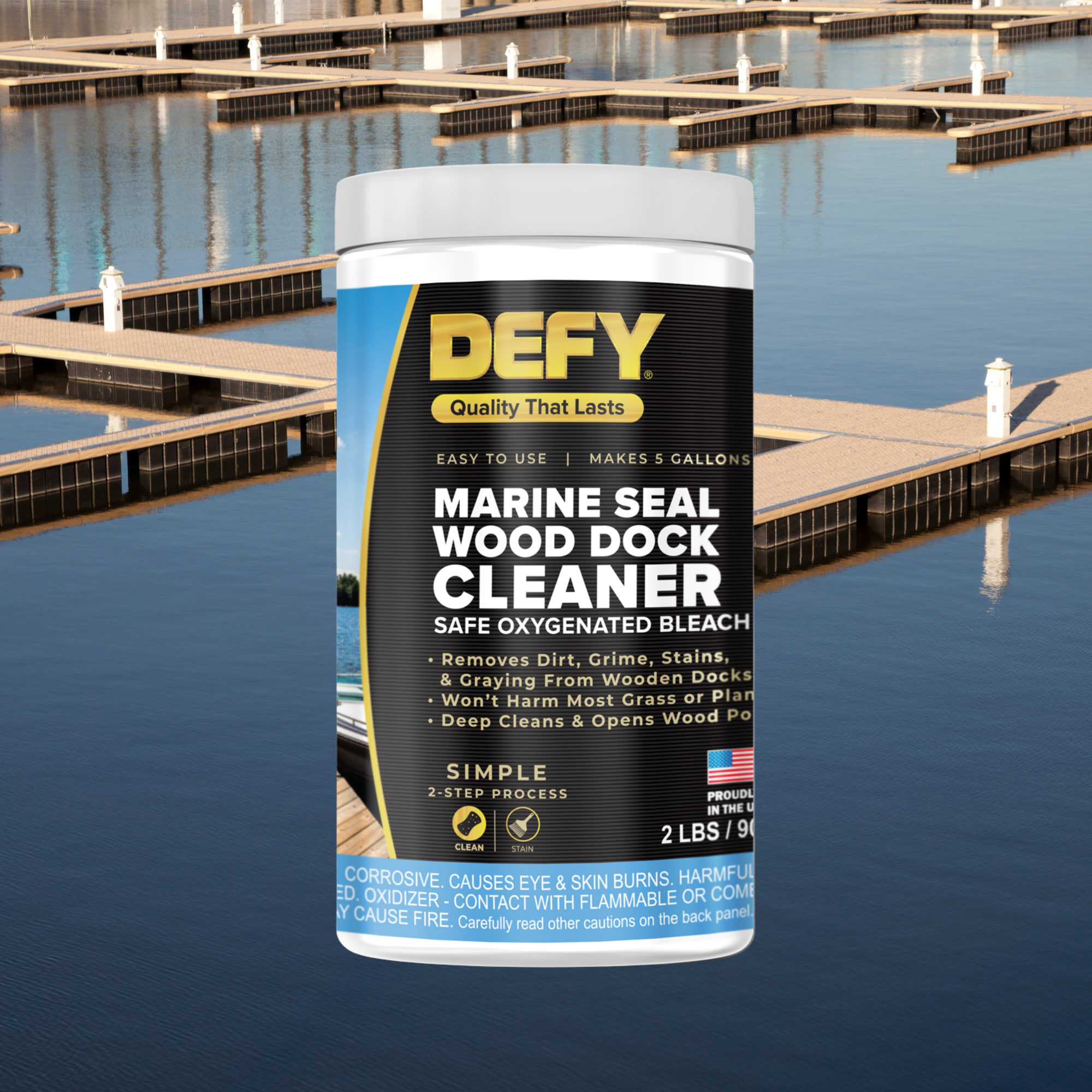 DEFY Marine Seal Wood Dock Cleaner