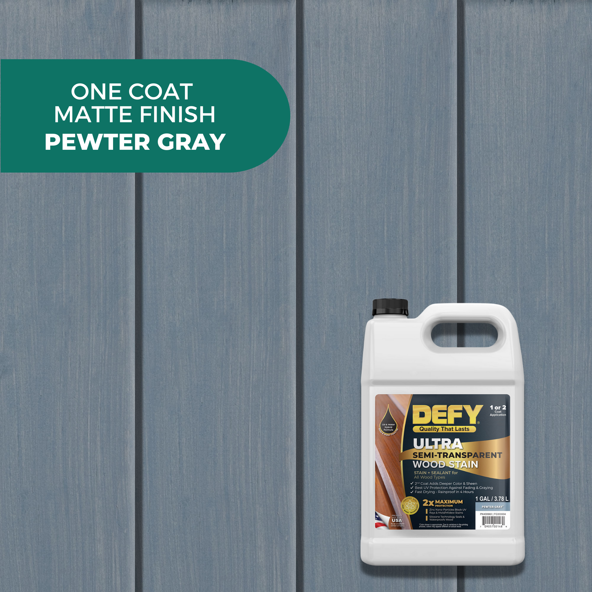 DEFY Ultra Semi-Transparent Wood Stain