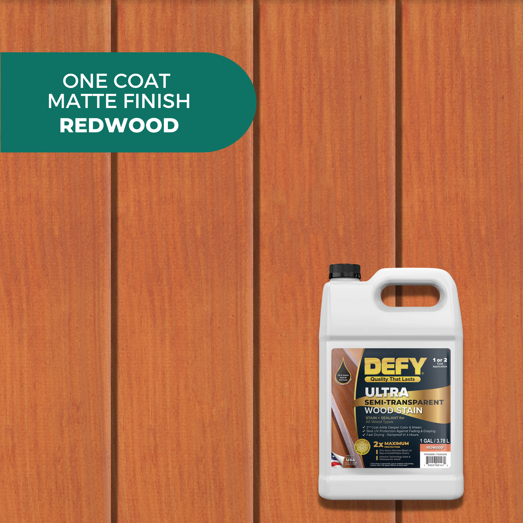 DEFY Ultra Semi-Transparent Wood Stain