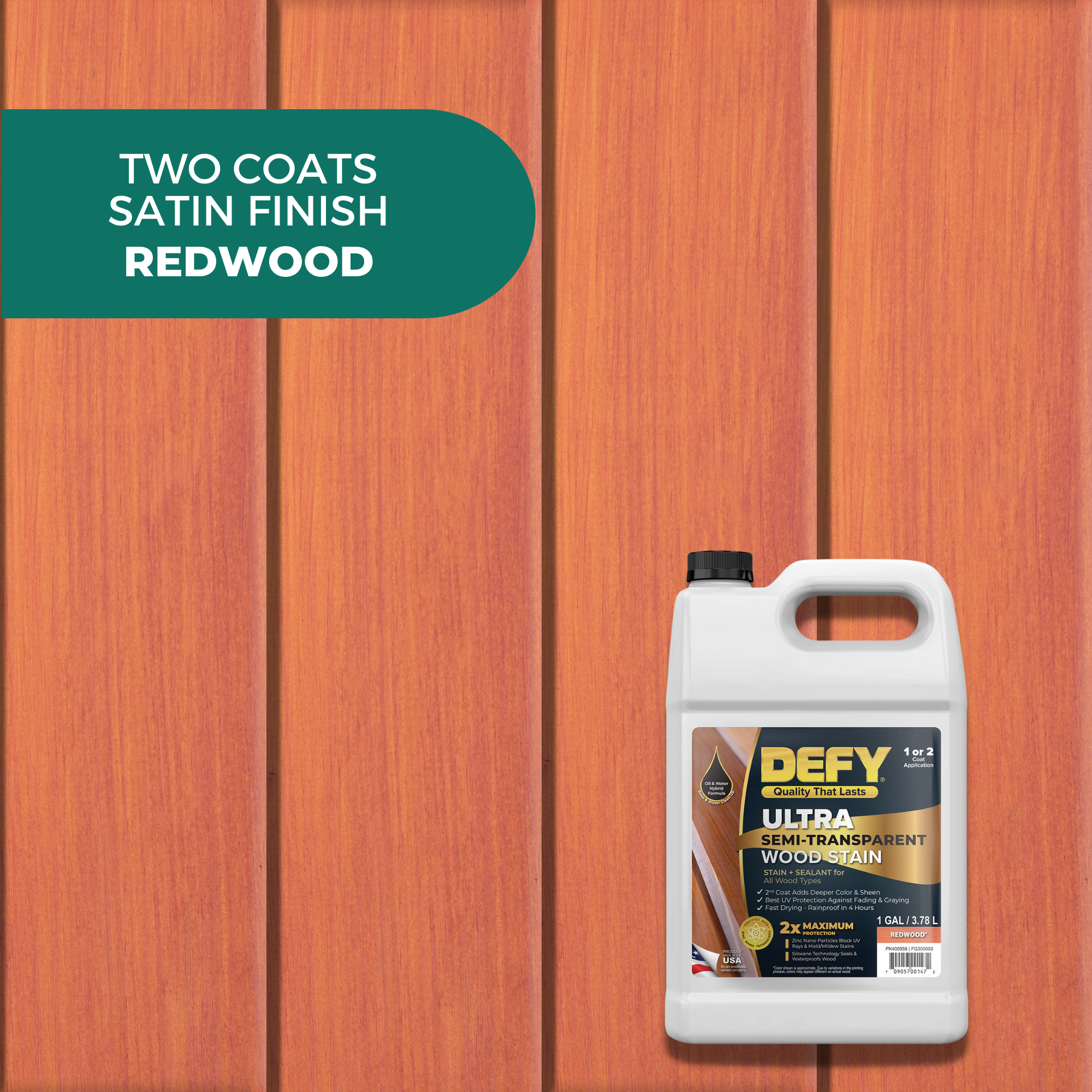 DEFY Ultra Semi-Transparent Wood Stain