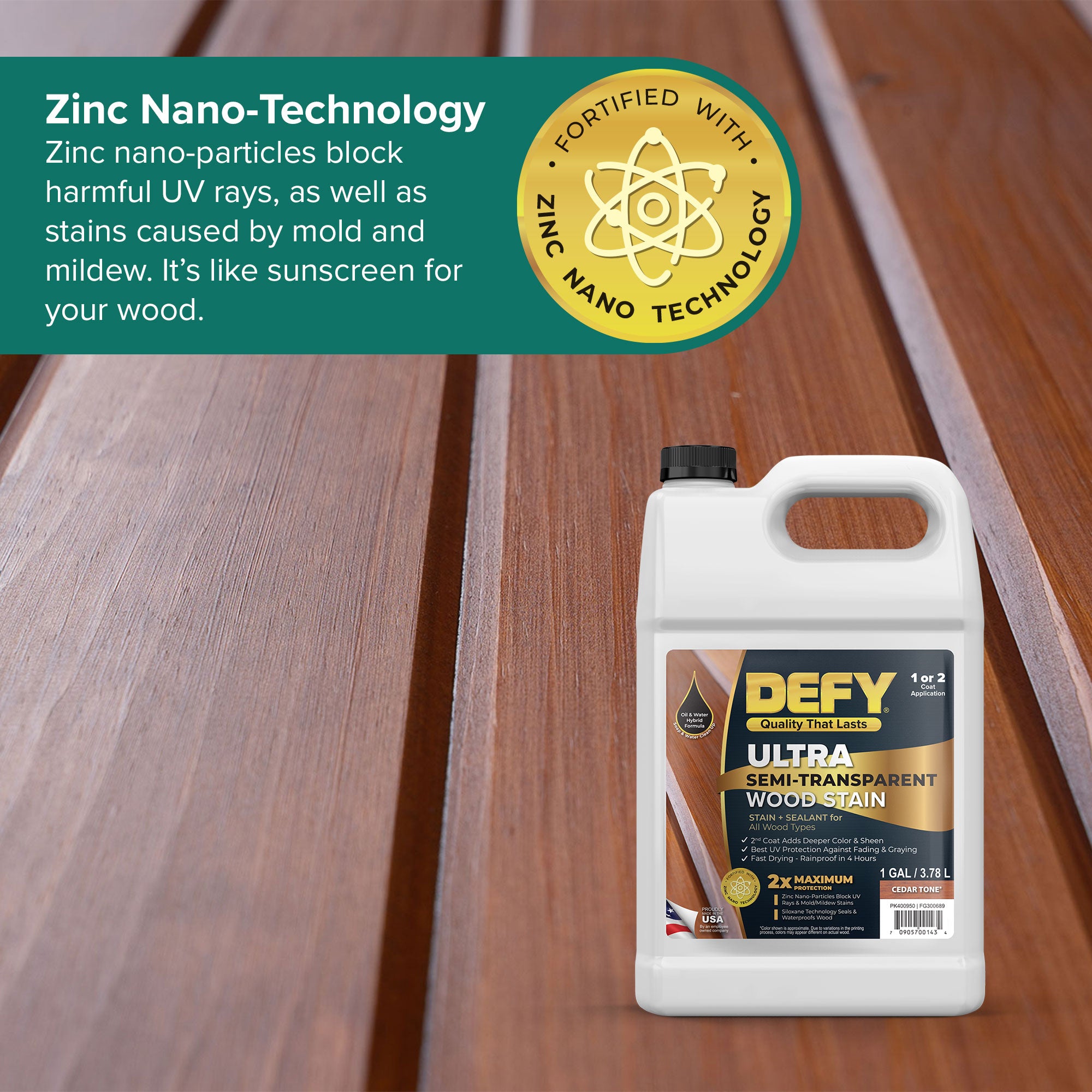 DEFY Ultra Semi-Transparent Wood Stain