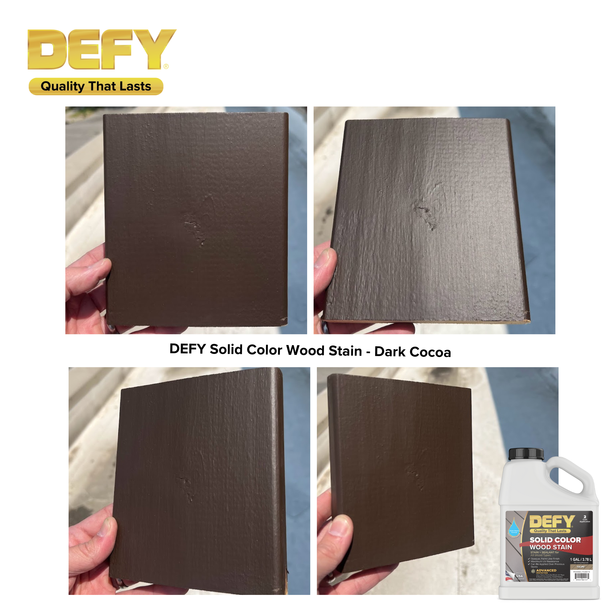 DEFY Solid Stain Samples