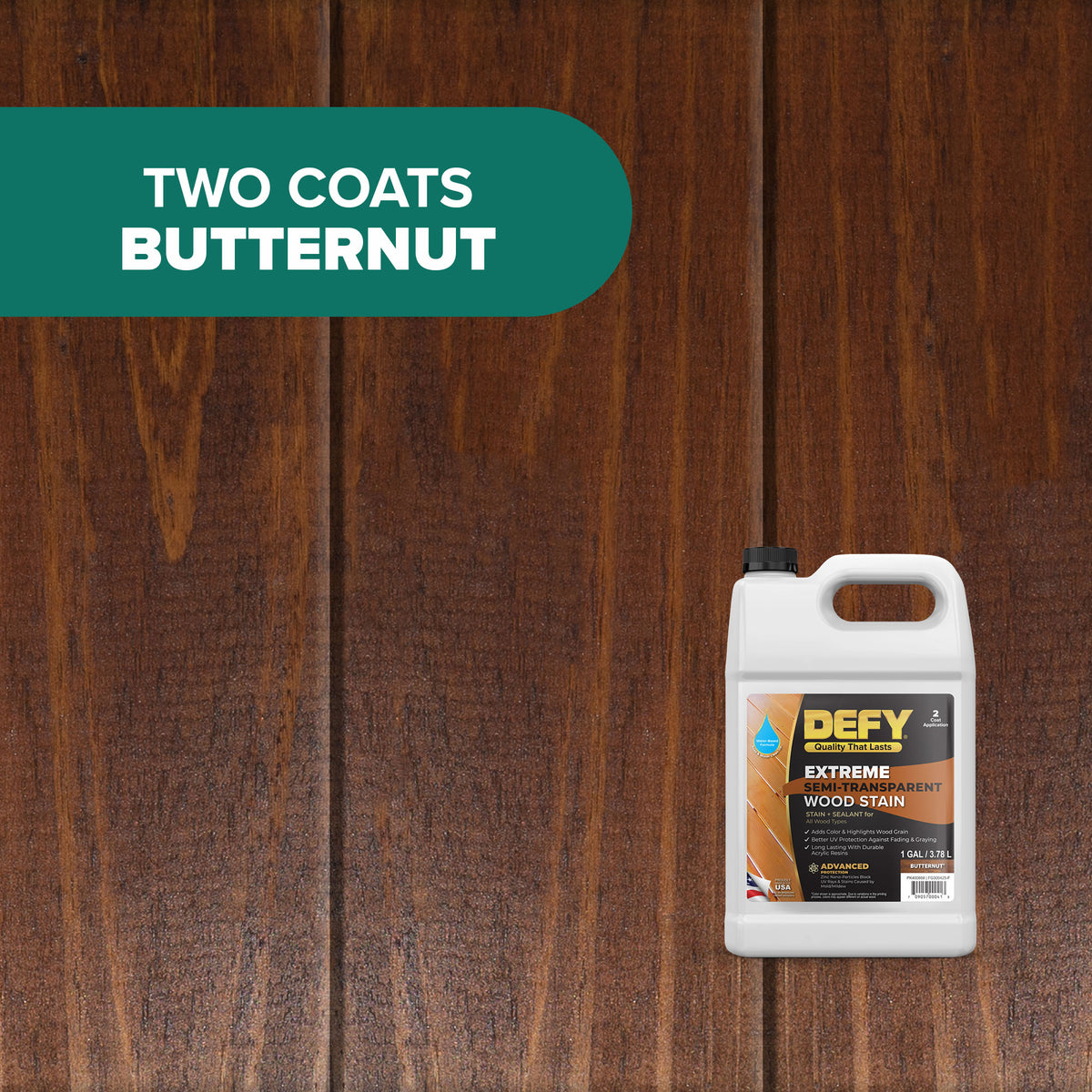 DEFY Extreme Semi-Transparent Waterproof Wood Stain