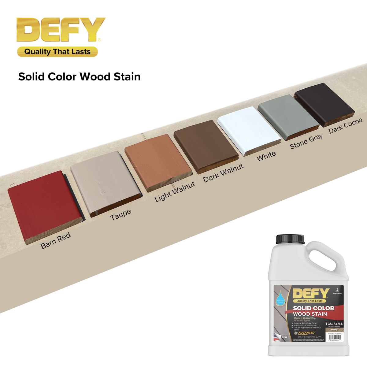 DEFY Solid Color Stain Sample Kit