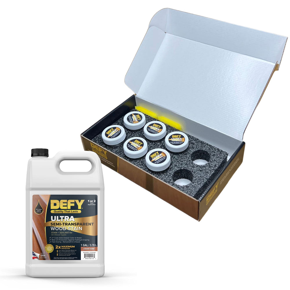 DEFY Ultra Semi-Transparent Stain Sample Kit | Stain Colors