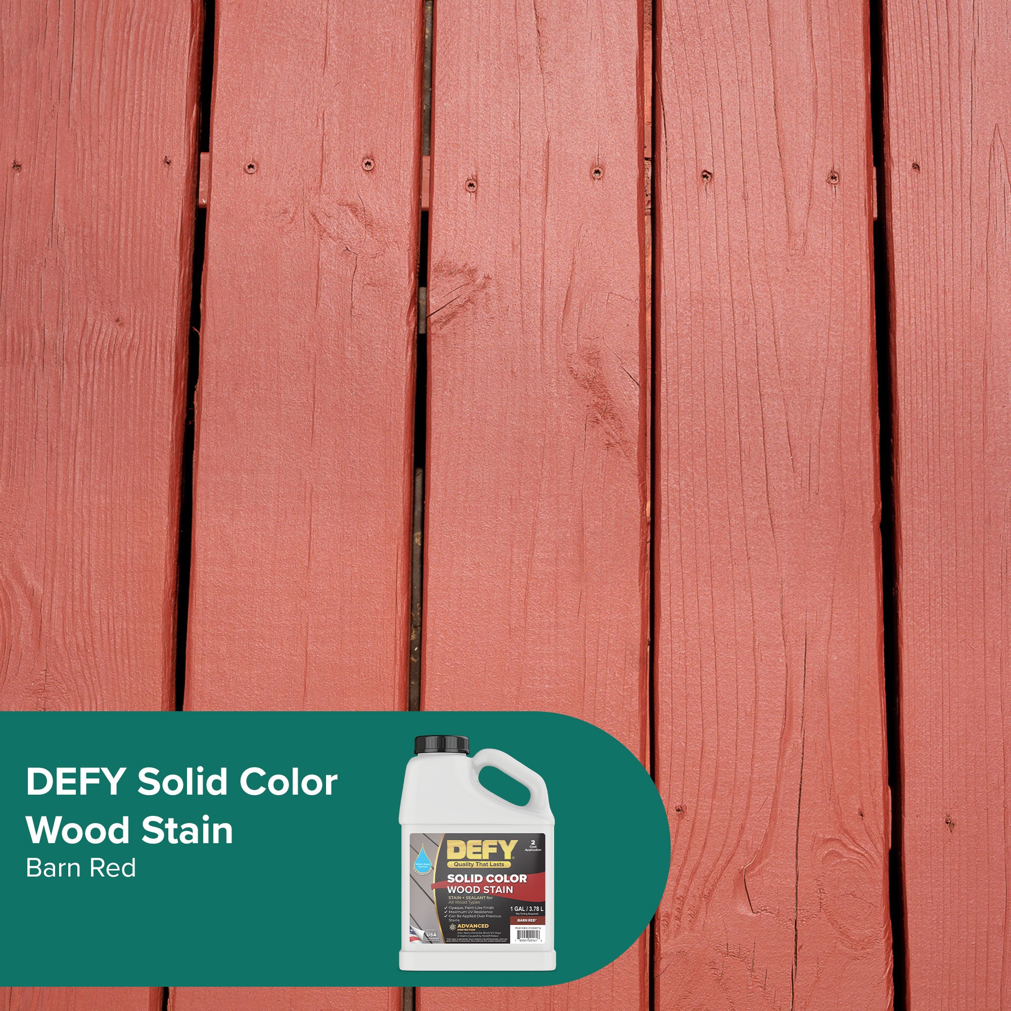 Defy Solid Color Wood Stain 1 Gallon / Stone Gray