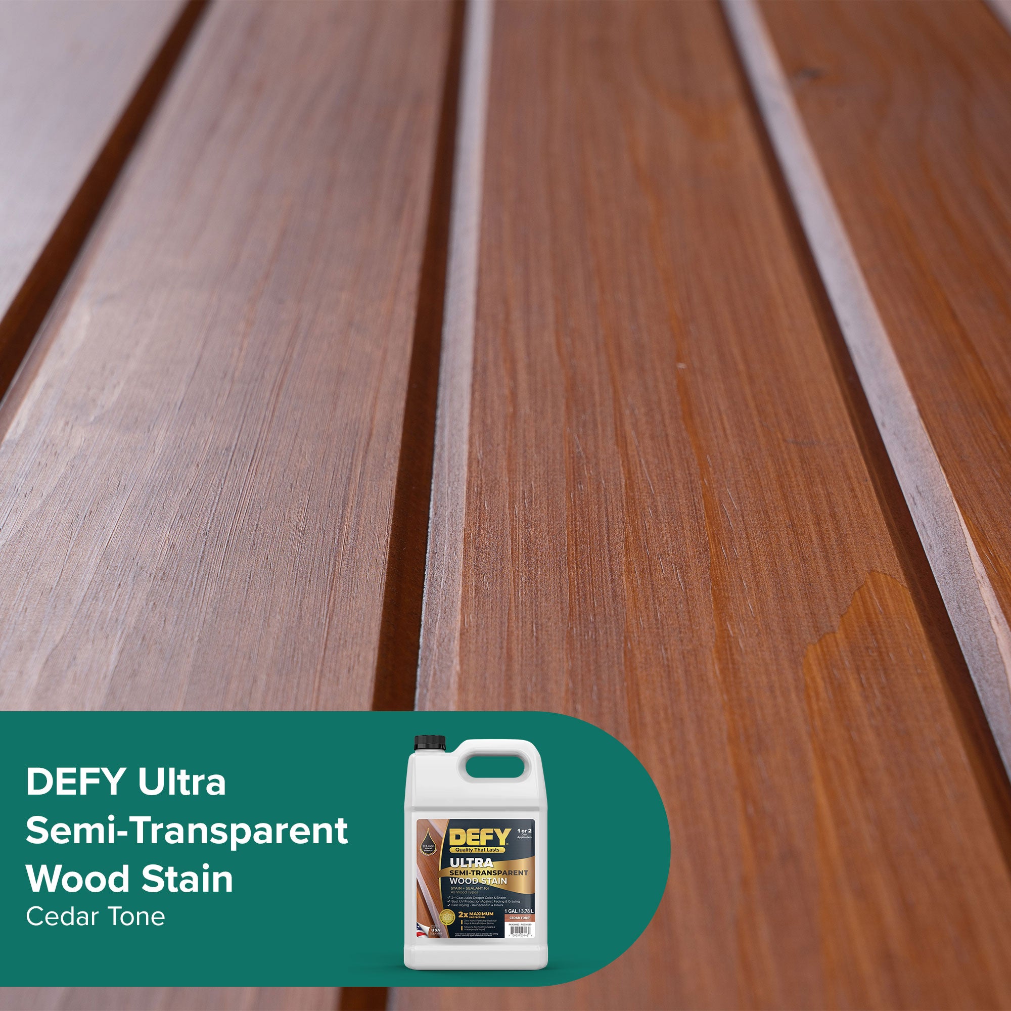 DEFY Ultra Semi-Transparent Wood Stain
