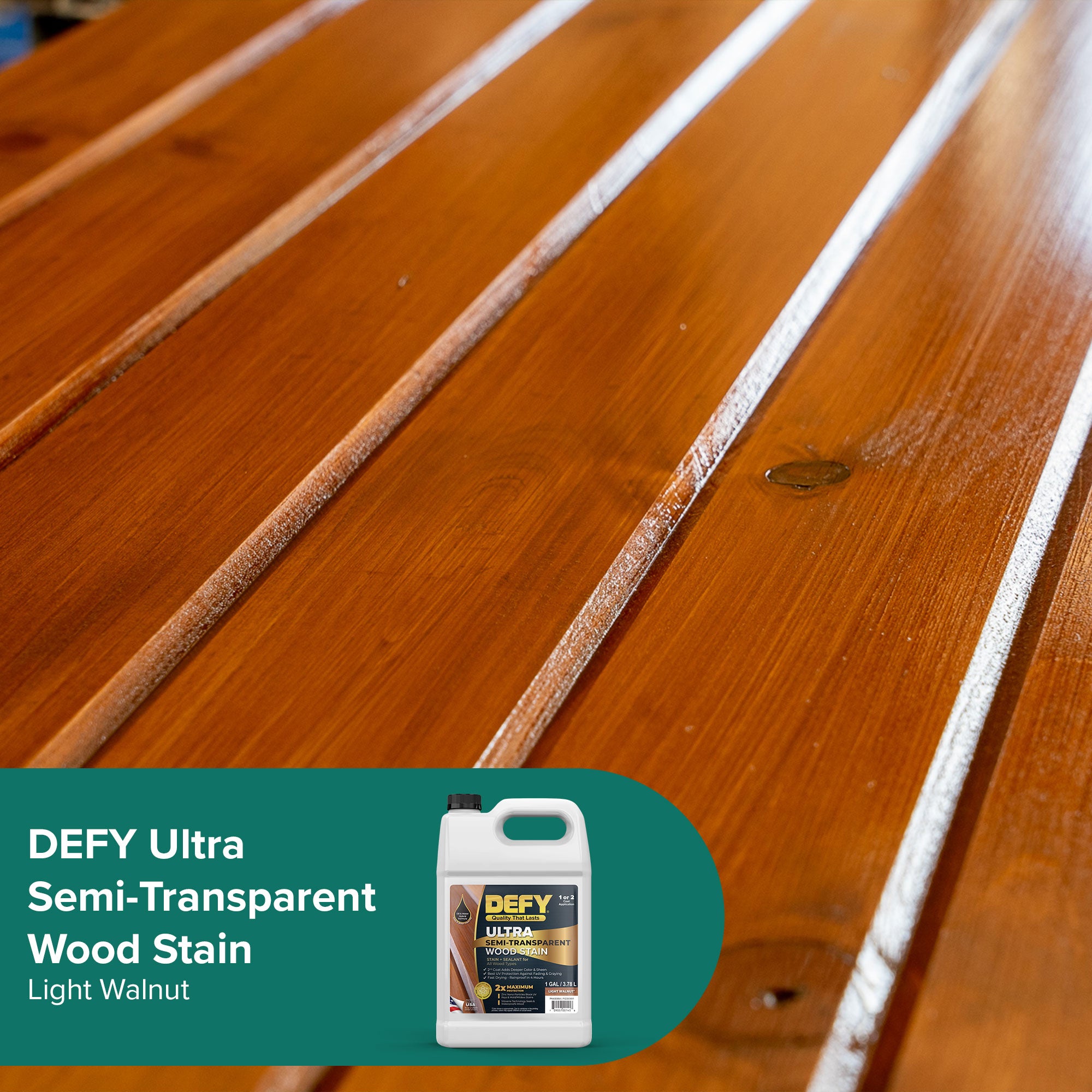 DEFY Ultra Semi-Transparent Wood Stain