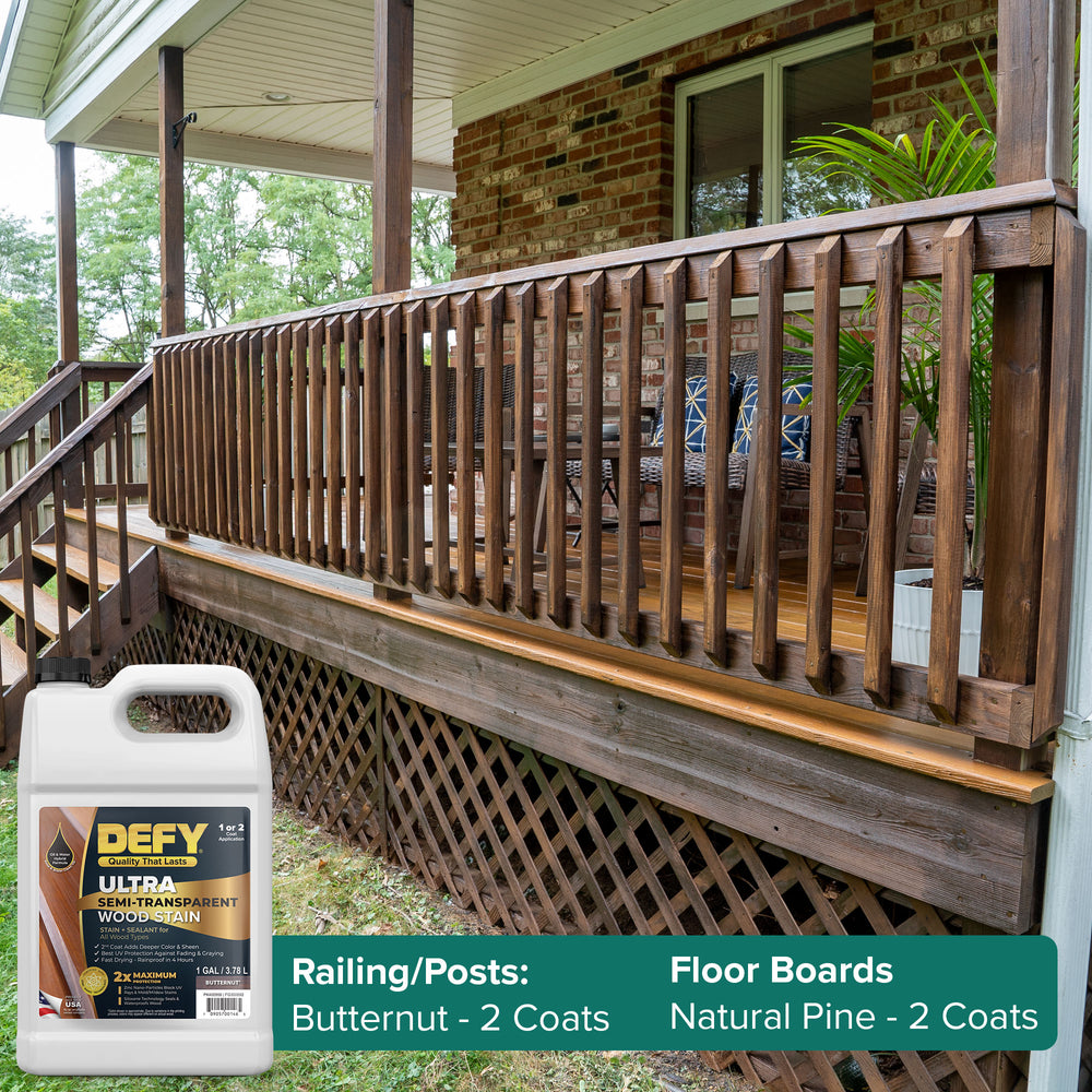 DEFY Ultra Semi-Transparent Wood Stain | Clear Deck Stain