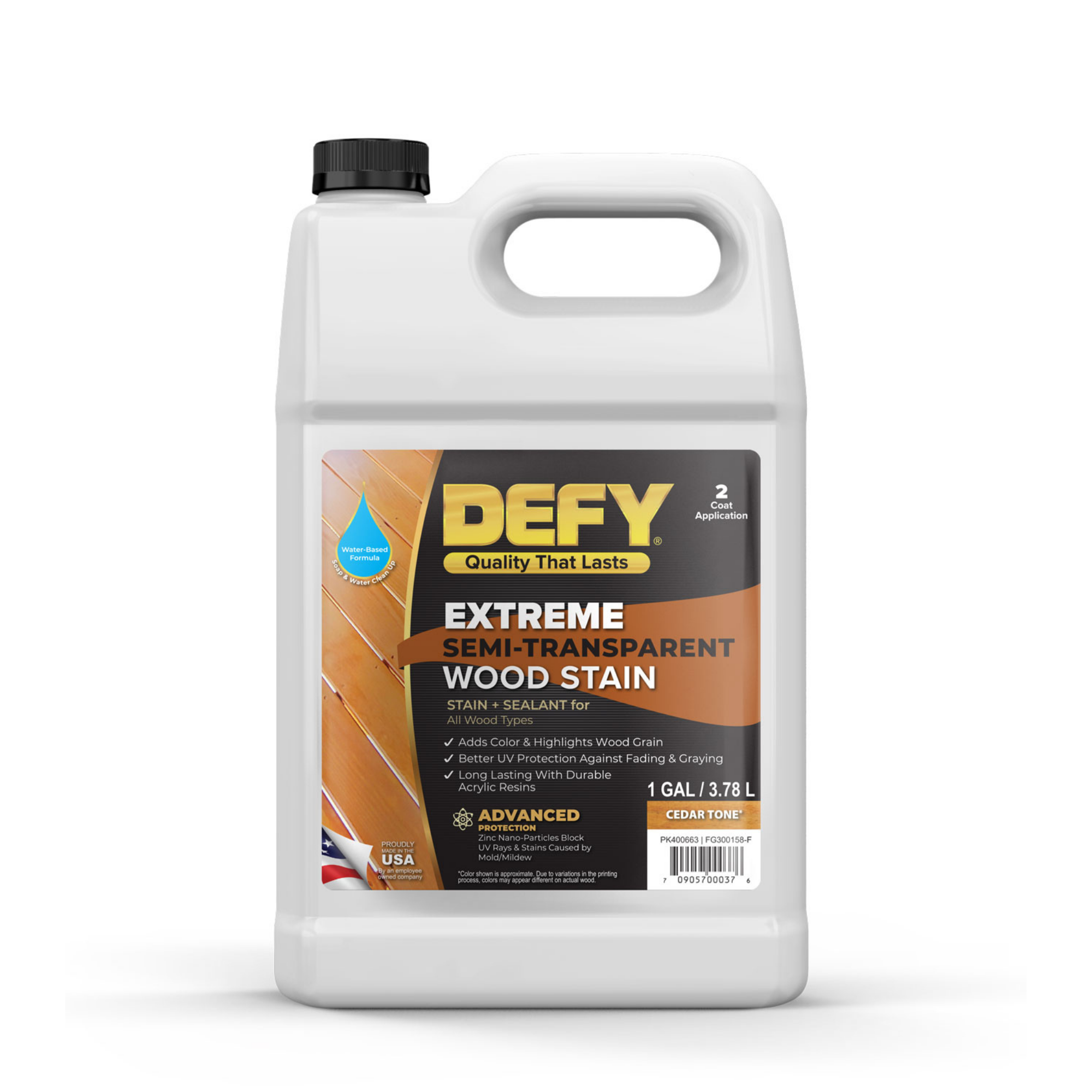 SEAL-ONCE MARINE Penetrating Wood Sealer, Waterproofer & Stain (5 Gallon).  Water-Based, Ultra-low VOC formula for high-moisture areas to protect wood