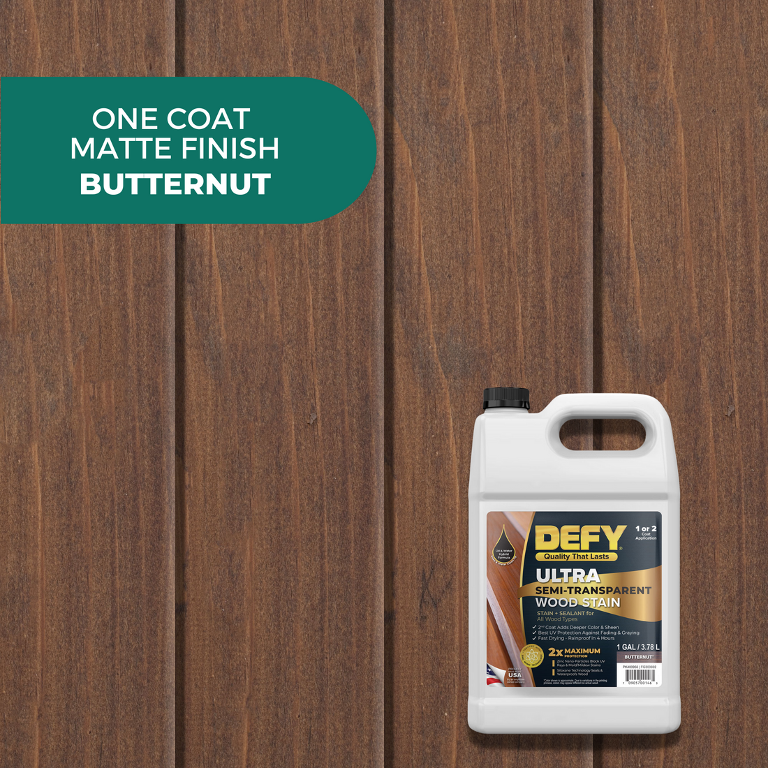 DEFY Ultra Semi-Transparent Wood Stain | Clear Wood Stain